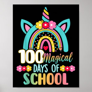 Poster Jours Magiques De L'École Unicorn Rainbow Teacher