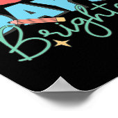 Poster Jours Plus Brighter 100e Jour De L'Enseignant Étud (Coin)