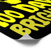 Poster Jours Plus Brighter Joyeux 100 Jours De Garçons D' (Coin)