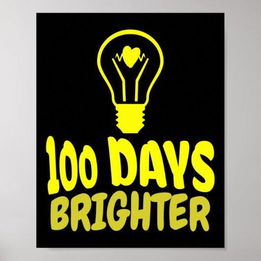 Poster Jours Plus Brighter Joyeux 100 Jours De Garçons D' (Devant)
