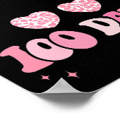 Poster Jours Plus Doux 100 Jours D'École Messy Bun Black (Coin)