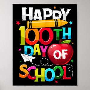 Poster Jours Smarter Happy 100e Jour De L'École Professeu