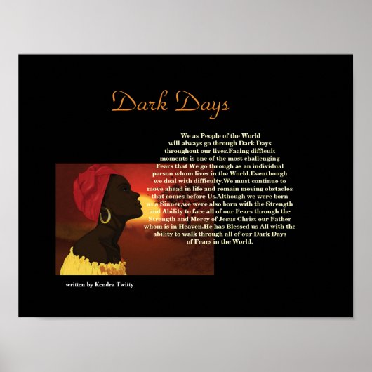 Poster Jours sombres (Devant)