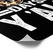 Poster Jours Y'all Leopard Enseignant Étudiant 100e Jour (Coin)