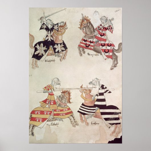 Poster Jousting Knights, du livre de sir Thomas Holmes (Devant)