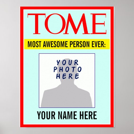 Poster: Jouw naam & Foto op het Hoesje van Magazin Poster (Voorkant)