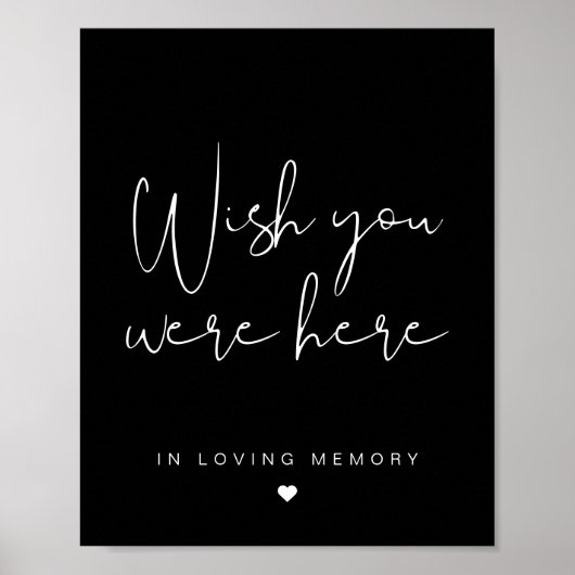 Poster JOVI Black Edgy Wish You Were Sign (Devant)