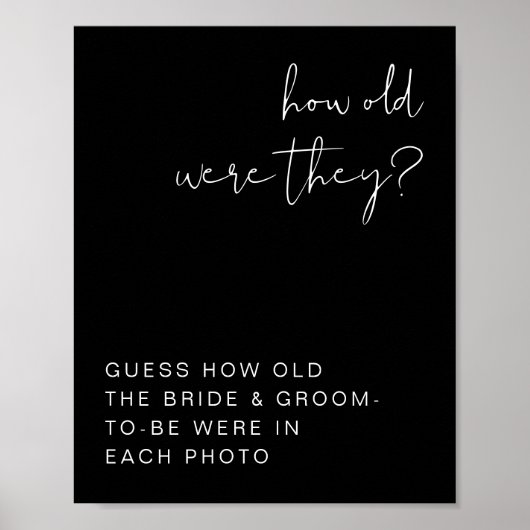 Poster JOVI Edgy Black Modern L'Âge De Leur Signe (Devant)