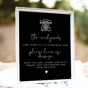 Poster JOVI Edgy Black Modern Téléphone Symbole