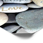 Poster Joy Hope Peace Faith Love Christian Value Pebbles (Coin)