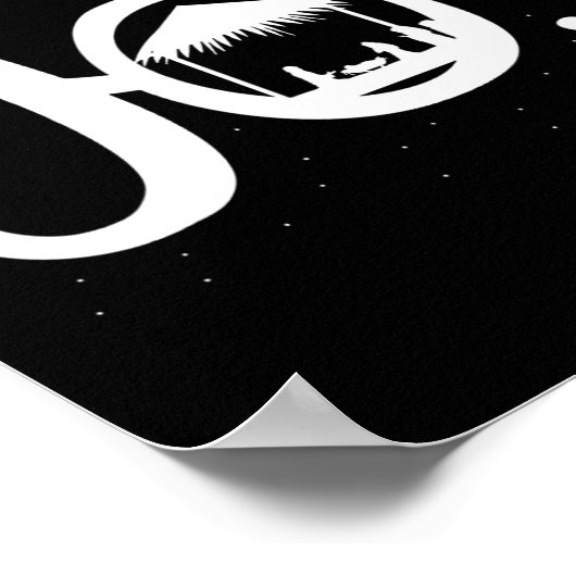 Poster Joy Jesus Cool de la crèche Noël Noël Noël Noël No (Coin)