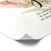 Poster Joy-Psaume 16:11 orange floral (Coin)