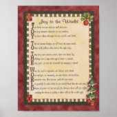 Poster "Joy to the World" Acrostic Poem Canvas Imprimer (Devant)