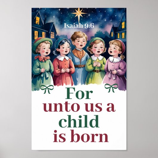 Poster Joy to the World Christian Nursery Wall Art print (Devant)