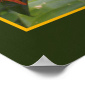 Poster Joy Zen Méditation Orange Fleurs Modèles photo (Coin)