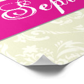 Poster Joyau de coeur en plumes de paon mariage anniversa (Coin)