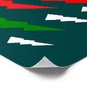 POSTER JOYE NOËL ROUGE VERT BLANC TEXTE (Coin)