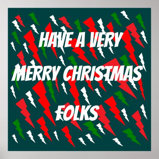 POSTER JOYE NOËL ROUGE VERT BLANC TEXTE (Devant)