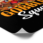 Poster Joyeuse Action de grâce Dinde Gobble Squad Cantini (Coin)