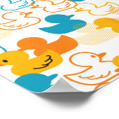 Poster Joyeuse baignade une patte de canards Motif II (Coin)