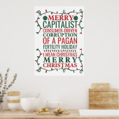 Poster Joyeuse Corruption D'Une Fête Pagan, Père Noël Don (Cuisine)