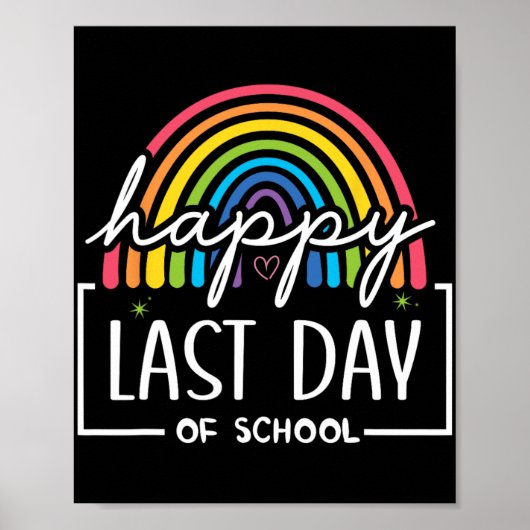 Poster Joyeuse Dernière Journée D'Enseignant Enseignant E (Devant)