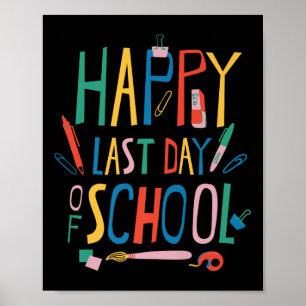 Poster Joyeuse Dernière Journée D'Enseignant Vie Maternel