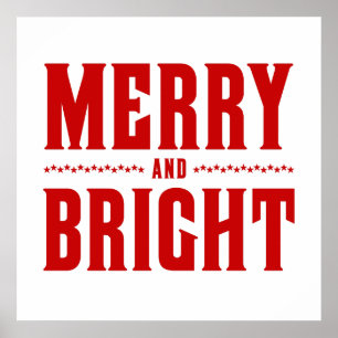 Poster Joyeuse et brillante Letterpress Style No. 507