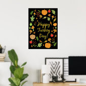 Poster Joyeuse fête de la dinde ! (Bureau à domicile)