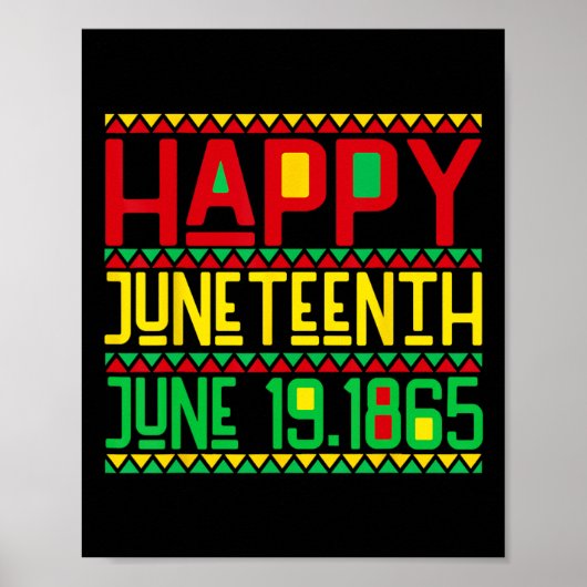 Poster Joyeuse fête de la Juneteenth Mois de l'histoire d (Devant)