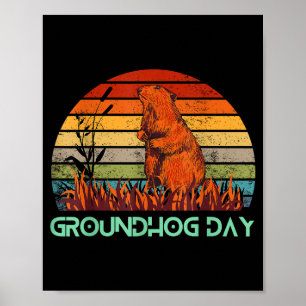 Poster Joyeuse fête de la marmotte 2023 Costume d'amoureu