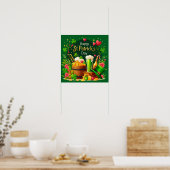 Poster Joyeuse fête de la Saint-Patrick festive (Cuisine)