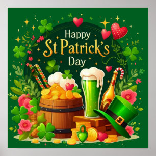 Poster Joyeuse fête de la Saint-Patrick festive
