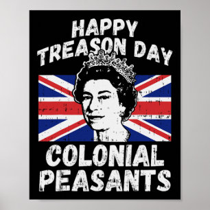 Poster Joyeuse Fête de la Trahison Paysans Coloniaux Usa