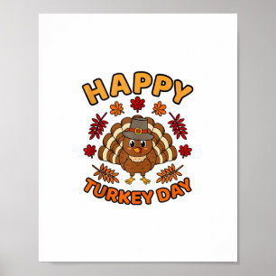 Poster Joyeuse fête de la Turquie Thanksgiving Hommes de