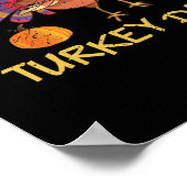 Poster Joyeuse fête de la Turquie Thanksgiving Jour de la (Coin)