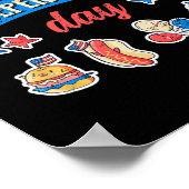 Poster Joyeuse fête de l'indépendance - 4 juillet de l'in (Coin)