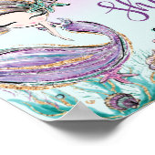 Poster Joyeuse Fête de Naissance Sirène Prenez une Shellf (Coin)