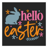 Poster Joyeuse fête de Pâques - Chasseur d'oeufs de Pâque (Devant)