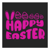 Poster Joyeuse fête de Pâques - Chasseur d'oeufs de Pâque (Devant)