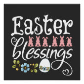 Poster Joyeuse fête de Pâques - Chocolat mignon (Devant)