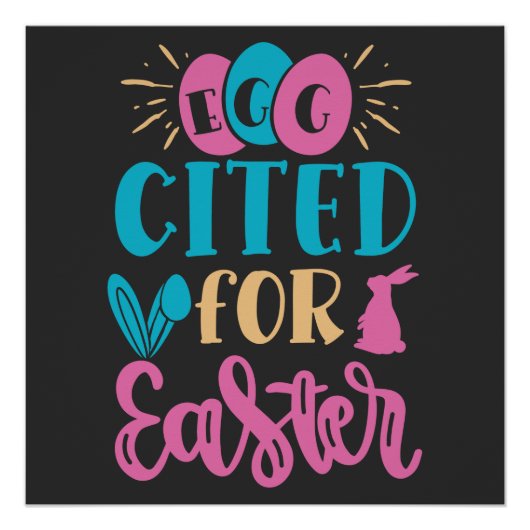 Poster Joyeuse fête de Pâques - Oeuf Lover (Devant)