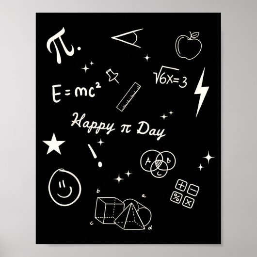 Poster Joyeuse fête de Pi Soyez un professeur de mathémat (Devant)