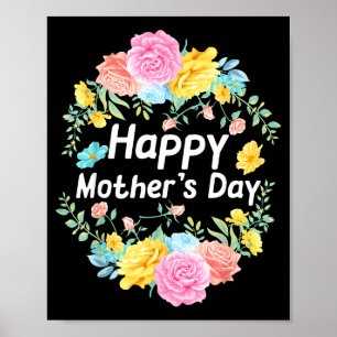 Poster Joyeuse fête des mères 2022 femmes maman grand-mèr