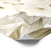 Poster Joyeuse fête des Mères crème vanille Écriture flor (Coin)