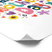 Poster Joyeuse fête des mères Floral Cool Élégant (Coin)