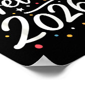 Poster Joyeuse fête du Nouvel An 2026 Famille Hommes corr (Coin)