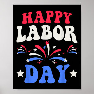 Poster Joyeuse Fête du Travail Hommes Femmes Enfants