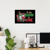 Poster Joyeuse fête du vin de Noël (Bureau à domicile)