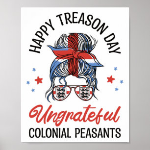 Poster Joyeuse journée de trahison ingrate paysans coloni